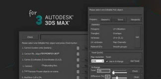 3DMax 2014-2017增强3D模型质量UV布局质量工具Polygon Model Tools v1.1