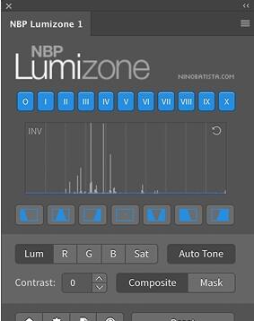 PS亮度蒙版调色插件–NBP Lumizone v1.1.0