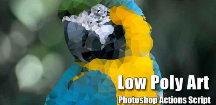 Photoshop低多边形GIF动画脚本GraphicRiver Low Poly Art Add