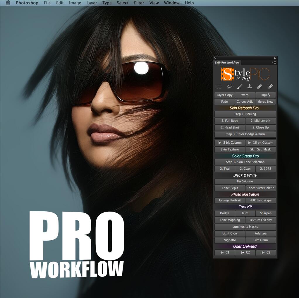 [Mac/Win]StyleMyPic高端修饰专业颜色分级Photoshop插件Workflow Panel v2.0