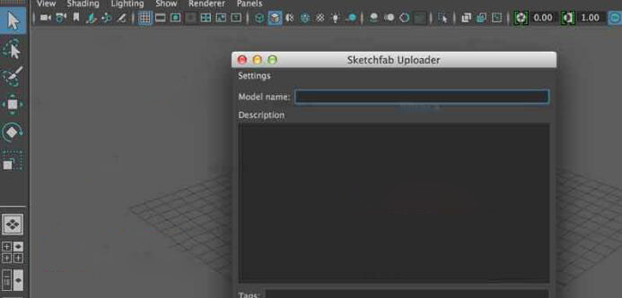 Maya模型发布到Sketchfab插件：Sketchfab