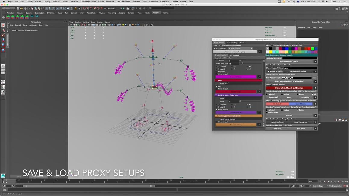 Maya角色绑定插件：Rapid Rig Modular Adv v2.2.5