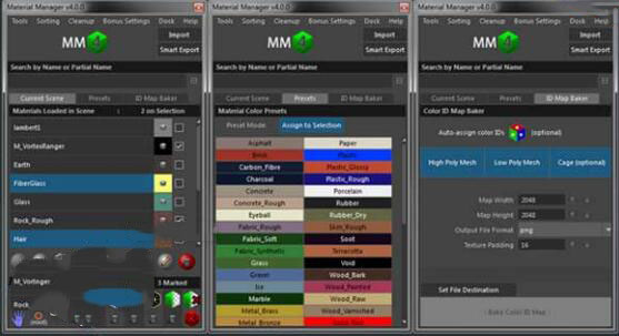 Maya材质管理器插件：Material Manager v4.2.1