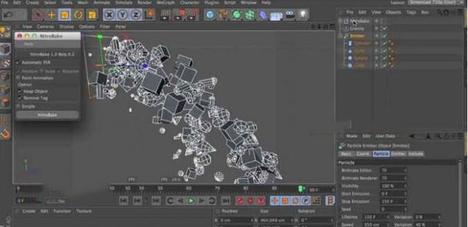 C4D粒子烘焙到关键帧插件效果预览