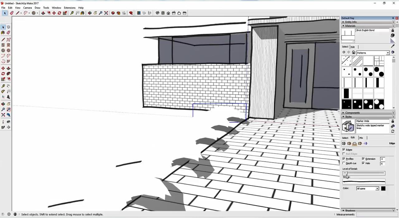 Sketchup草图大师NPR渲染样式资源插件：v138组