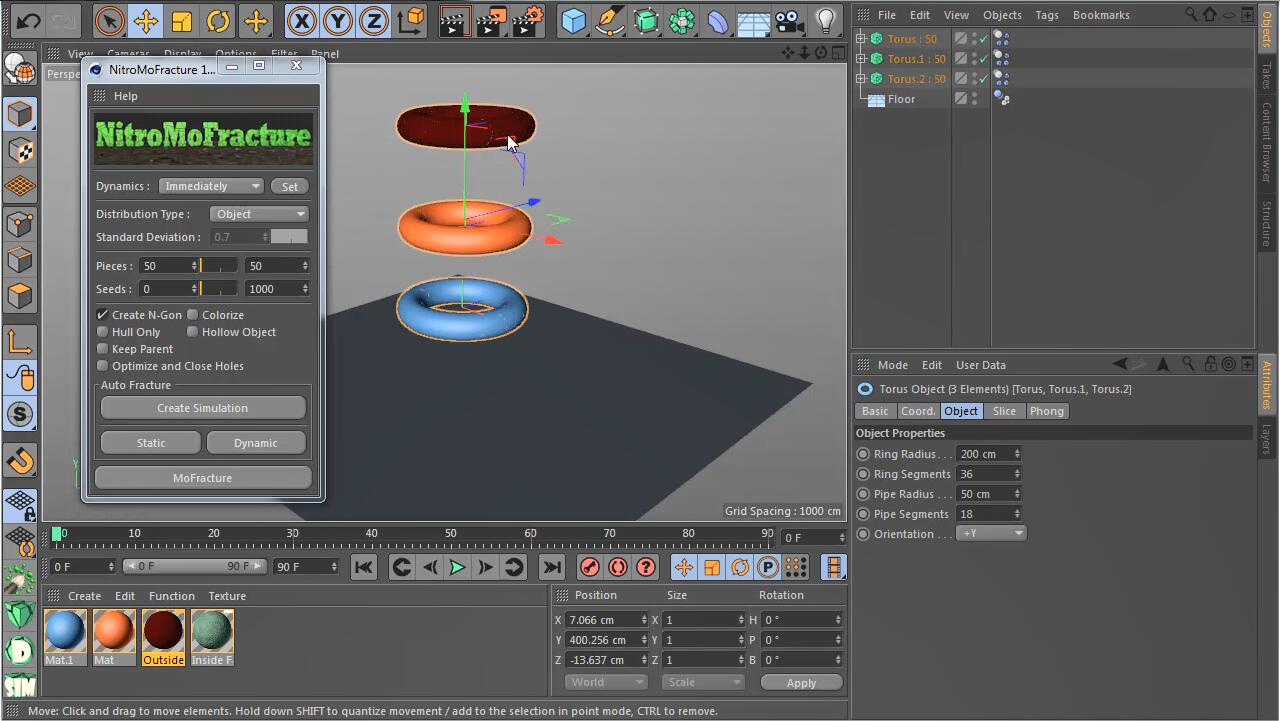 C4D爆炸破碎插件效果展示