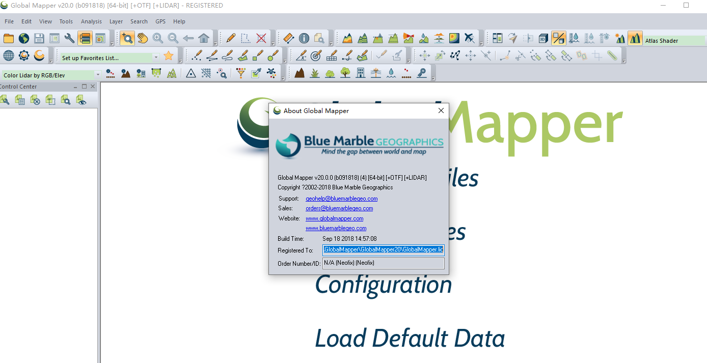 Global Mapper20绿色版激活版附带破解补丁