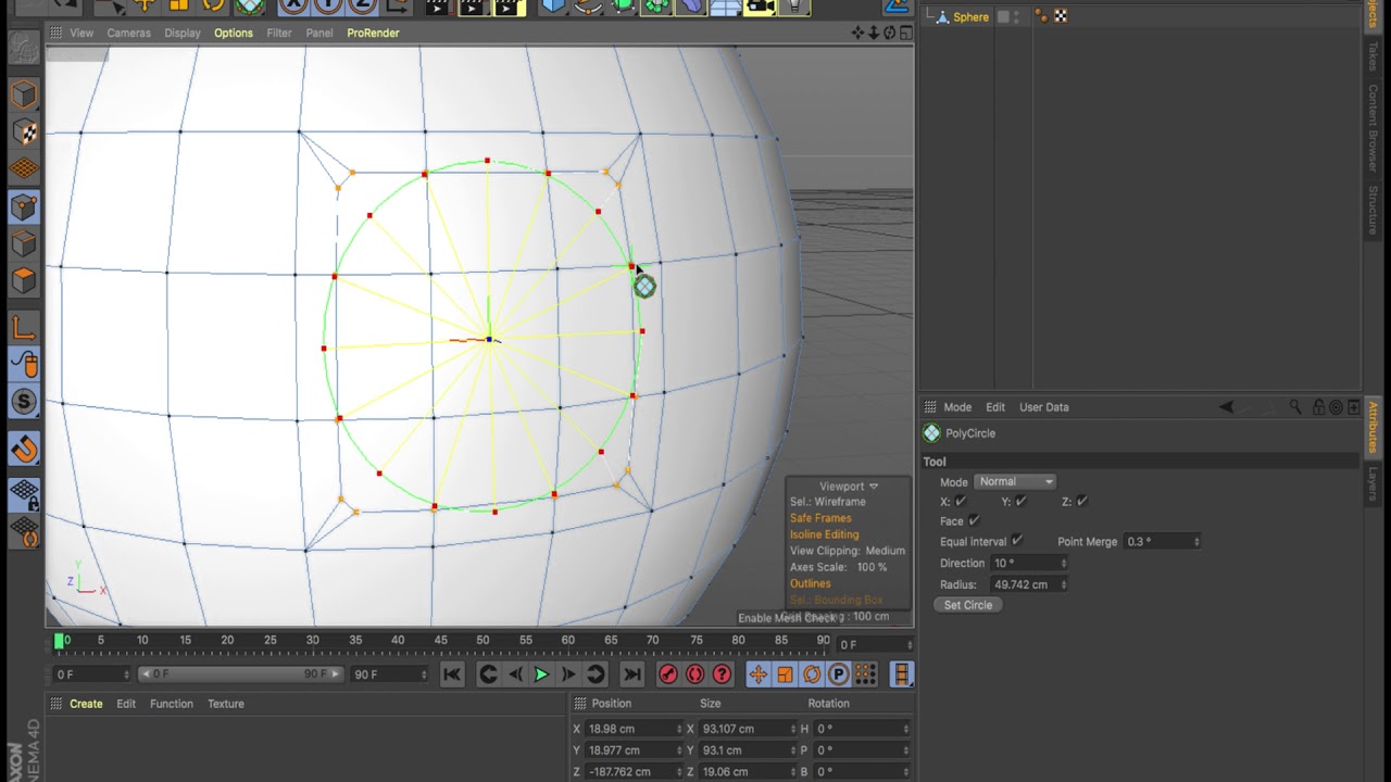 C4D快速钻孔挖洞工具插件：PolyCircle v1.6 For Cinema 4D 免费下载