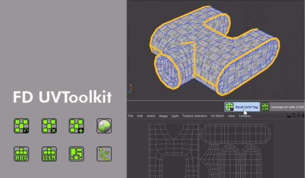 C4D FD UVToolkit 1.0 插件展示