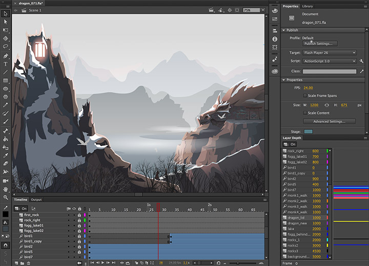 Adobe Animate CC2019动画编辑软件