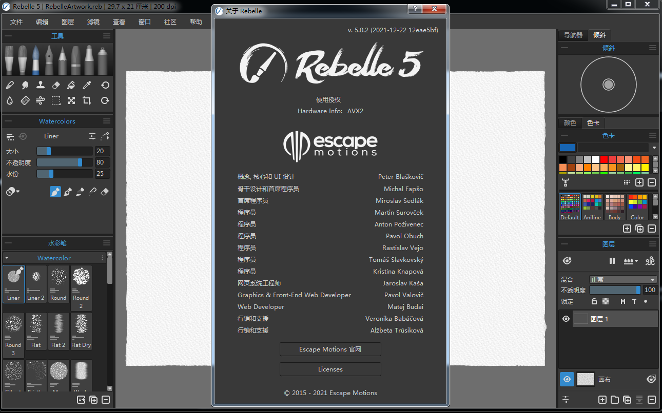 Rebelle Pro v5.0.7 水墨画制作软件