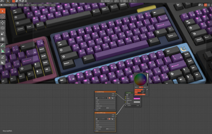 Blender键盘模型预设渲染工具包 Keyboard Render Kit 2