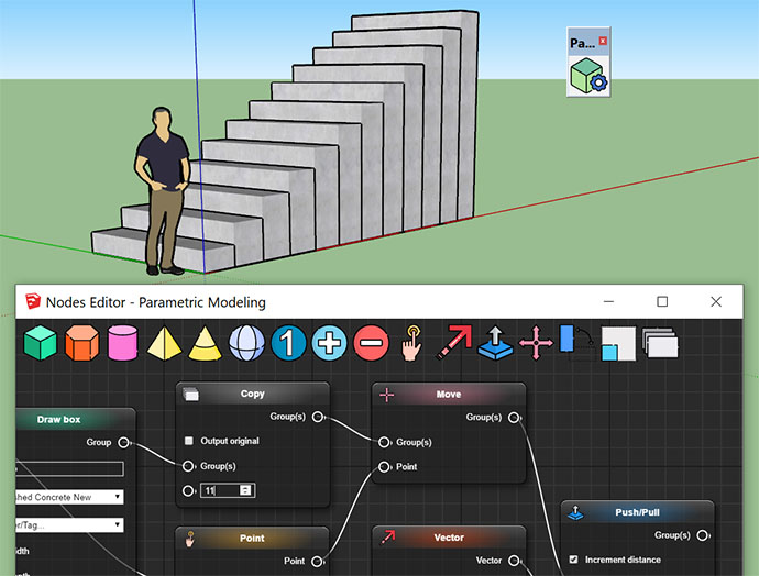 草图大师SU插件Parametric Modeling v 0.0.7参数化建模工具