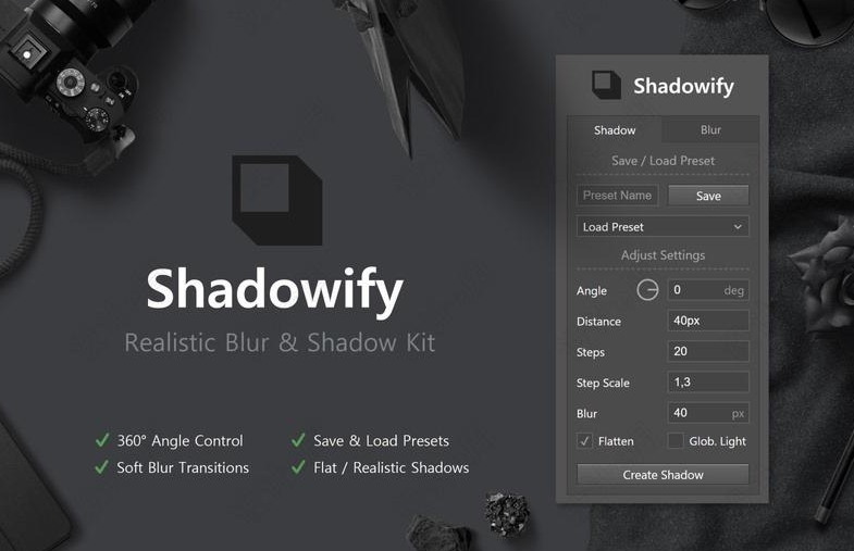 Photoshop插件Shadowify v2.0