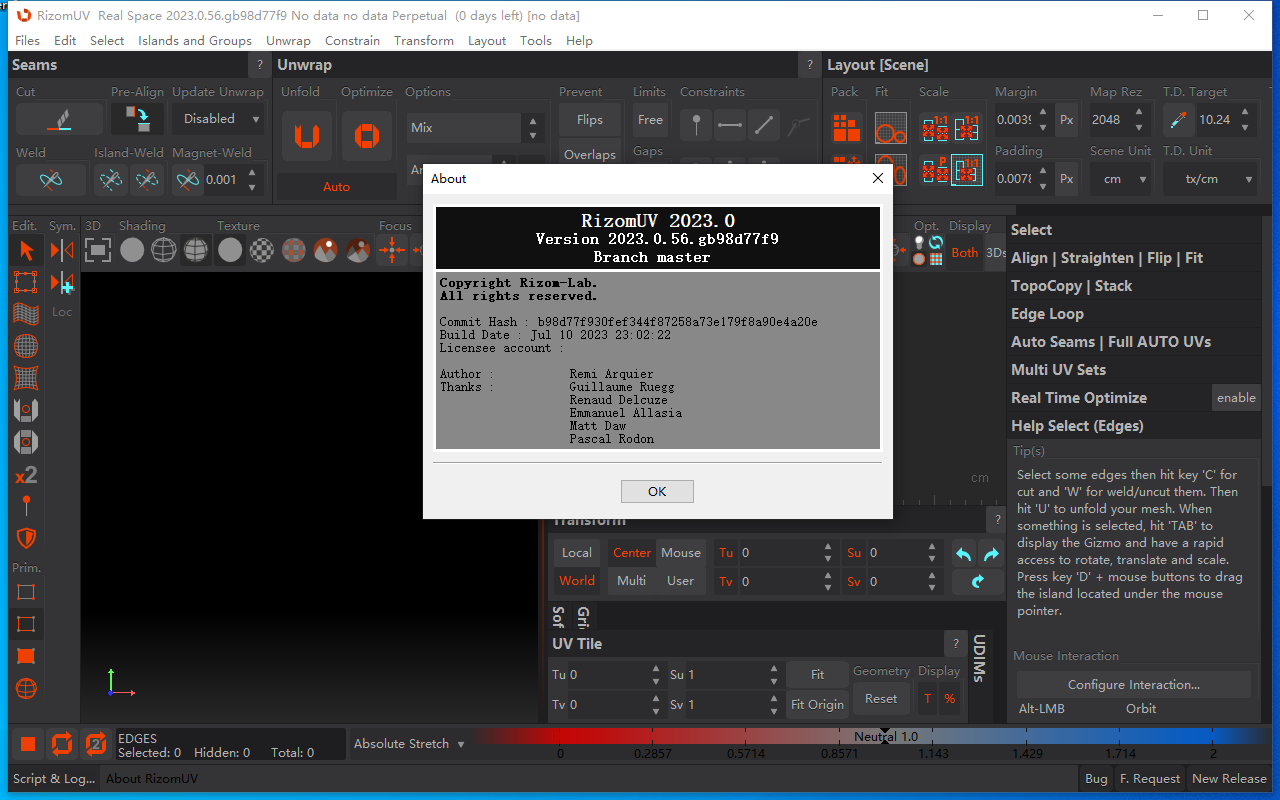 RizomUV 2023.0.56 - 高效专业的3D纹理编辑与UV展开
