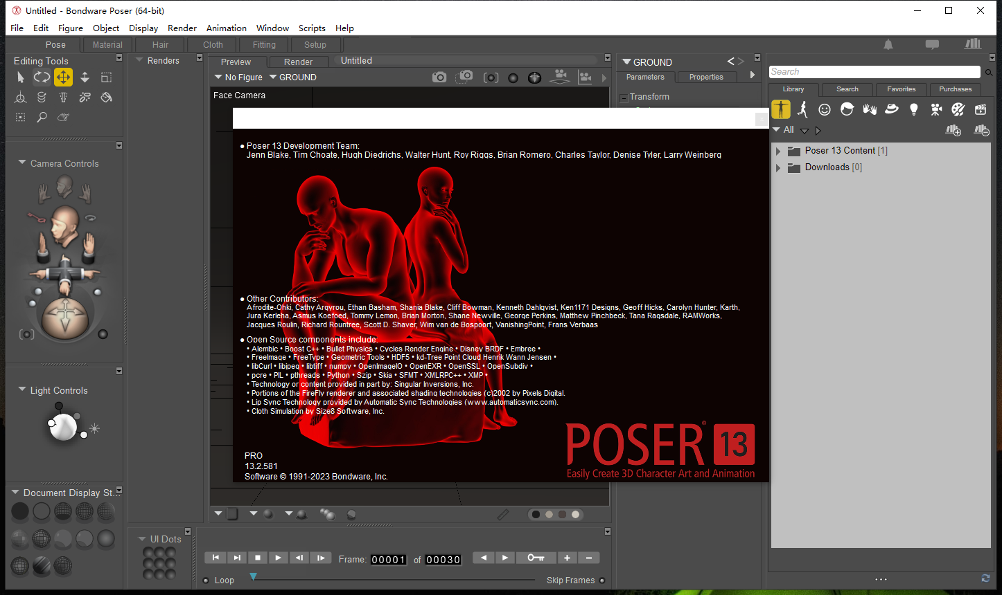 Poser 13.2软件截图