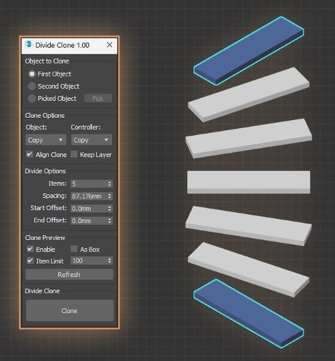 Divide Clone v1.0 for 3dmax 20