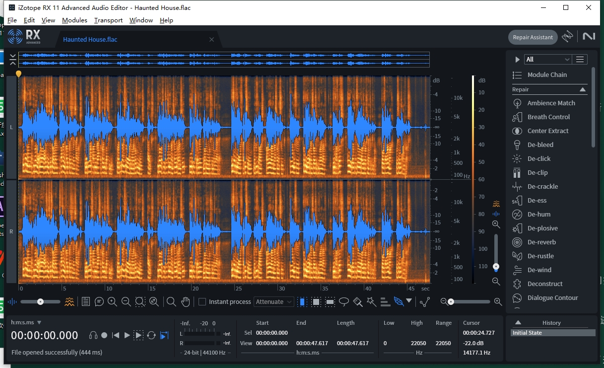 iZotope RX 11音频处理软件界面