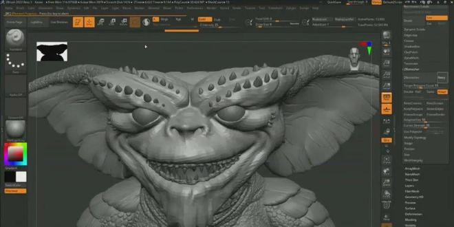 ZBrush 2023 重网格化功能演示