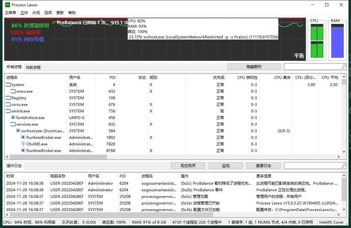 Process Lasso Pro 15.0（附安装教程）完整激活版