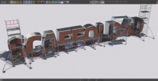 C4D工业脚手架绑定模型：The Pixel Lab Scaffold Rig