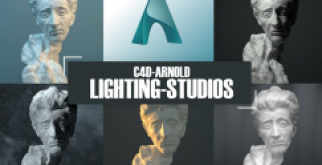 C4D预设：31个C4D阿诺德雕塑产品布光预设：C4D Arnold Lighting Studios 免费下载