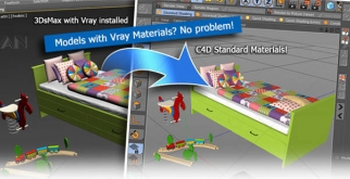 【C4D插件】3DS MAX场景模型导入C4D插件 MAXtoC4D v6.3 R15-R26 英文破解版下载